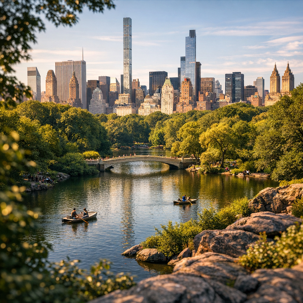 Les endroits dexception a new york photorealistic central park showcasing